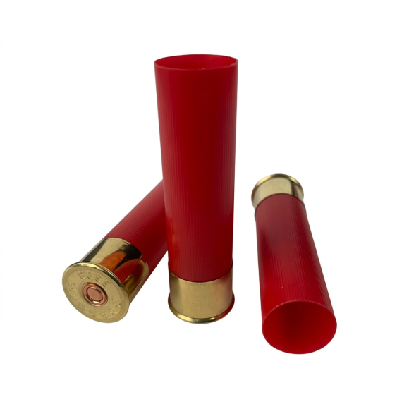 12GA, 3", 16mm Brass, Boss Headstamp, Hot Primer, Red Hulls